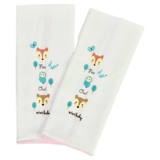 vivibaby 森林好朋友超柔紗布澡巾 2條