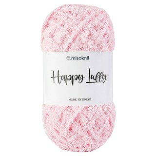 미소털실 해피루피 소프트 극세사 수면 뜨개실 80g, 104 연핑크, 1개