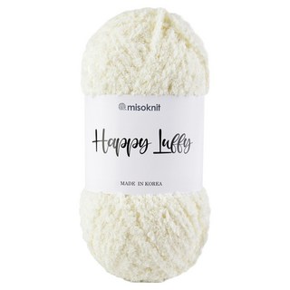 미소털실 해피루피 소프트 극세사 수면 뜨개실 80g, 117 바닐라, 1개
