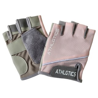 TREX 女性用多功能健身登山半指手套雙手配戴組, 1套, 粉紅色