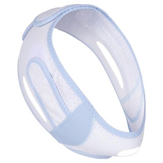 YUNMI 石墨烯紅外線瘦臉帶/V臉帶/瘦臉面罩/止鼾帶, 1個, 白藍色