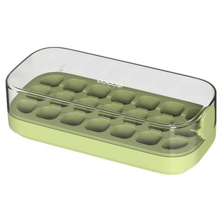 ecoco 意可可 注水按壓製冰盒, 薄荷綠, 1個