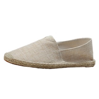 Elsso 草編亞麻編織帆布懶人鞋
