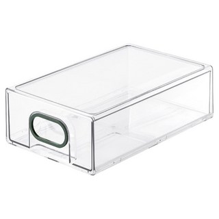 半島良品 可疊冰箱抽屜式收納盒 大, 1個, 墨綠色