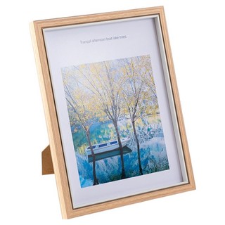 iINDOORS 典雅復古相框 6 x 8吋 含立架 170g, 木紋色, 1個