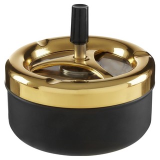 Premier 下壓式菸灰缸 9.5cm, 1個, 黑金色