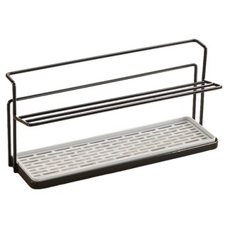 SUNORO 家用雙層桌面瀝水杯收納架, 1個, 黑色