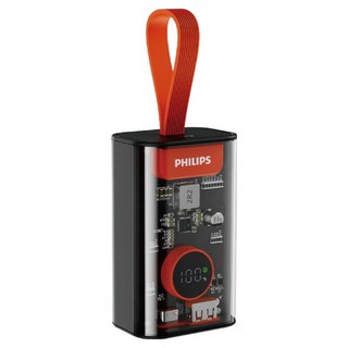 PHILIPS 飛利浦 FunCube 10000mAh行動電源 透明款, 黑色, DLP5715C