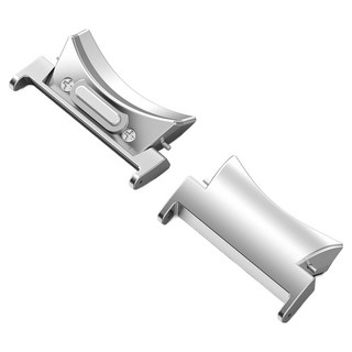 루아러블 갤럭시워치 스트랩 커넥터 어댑터 메탈 커스텀 스틸 호환, 실버, 1세트