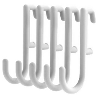 BDRP 橢圓孔專用多用途洞洞板整理架 塑膠掛鉤 小, 白色(B078), 5個