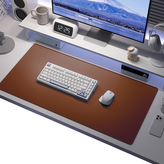 NexCash 簡約寬版滑鼠墊 120 x 60 cm, 棕色法蘭絨, 1個
