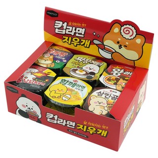 PINKFOOT 杯麵橡皮擦 6款 x 2入組, 1套, 混色