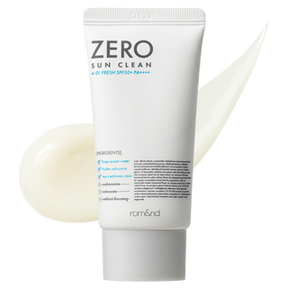 rom&nd 台灣公司貨 零觸感防曬乳 01 新鮮 SPF50+ PA++++, 1個, 50ml