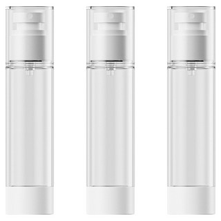 27리빙 휴대용 진공 안개 미스트 스프레이 공병 50ml, 3개, 화이트 + 투명