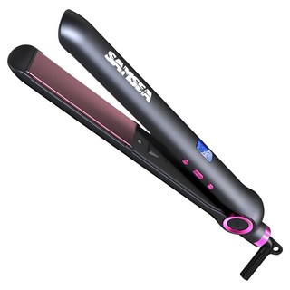 SAMSEA 세라믹 27단계 온도조절 C컬 웨이브 볼륨 스타일러 전문가용 헤어 고데기 SQZ-01, 블랙