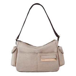 satana Soldier 輕盈通勤斜背包, 奶茶色