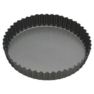 MasterClass 8吋花邊雙塗層派盤, 1個, 黑色