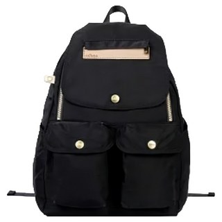 satana Soldier 多功能拉鍊後背包 2.0改版款, 亮黑色