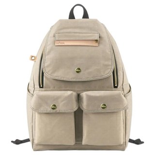 satana Soldier 多功能拉鍊後背包 2.0改版款, 奶茶色