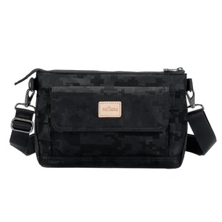 satana Soldier 趣淘樂遊斜背包 城市光影, 黑色