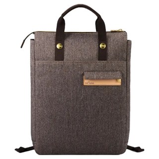 satana Denim 都會丹寧後背包, 麻花棕色