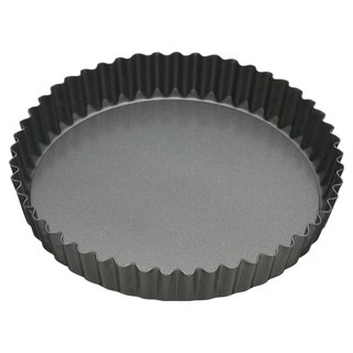 MasterClass 9吋花邊雙塗層派盤, 1個, 黑色