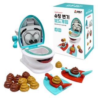 재미존 슈팅 변기 보드게임, 혼합색상, 1개