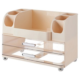 大容量多功能收納書桌化妝台整理抽屜 BRP1134, 1個, 奶油色