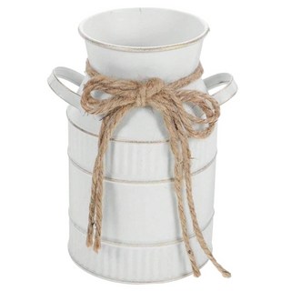 인테리어소품 빈티지 우유캔 철제화병, 화이트