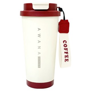 AWANA 陶瓷雙飲口咖啡杯 AD-500, 1個, 500ml, 紅白色