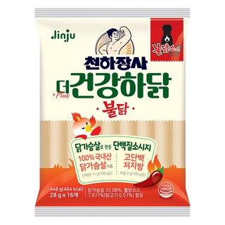 건강하닭 천하장사 더 불닭 소시지, 448g, 1개