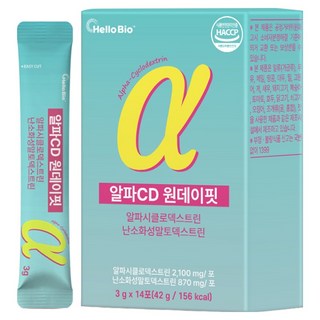 헬로바이오 알파CD 원데이핏 알파시클로덱스트린 난소화성 말토덱스트린, 42g, 1개
