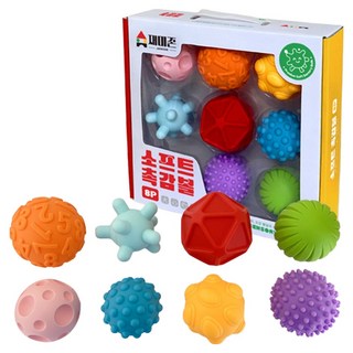 재미존 소프트 촉감볼 8종 세트, 혼합색상, 1세트