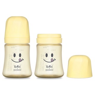 GROSMIMI Knotted PPSU 微笑奶瓶 雙入組, 200ml, 檸檬糖, 1個