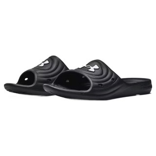 Under Armour 安德瑪 男款 Locker IV 拖鞋 3023758-001, 黑色, 25cm