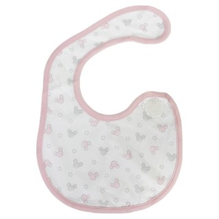 Disney 迪士尼 寶寶圍兜 吃飯圍兜, 1個, 1個裝, 粉色