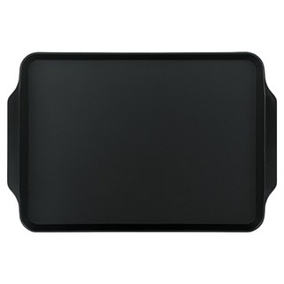 LIVINGMATE 防滑速食託盤, 黑色, 1個