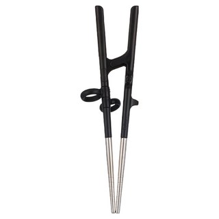 에디슨 성인용 스텐 교정젓가락, 블랙, 1개