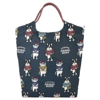 kUSUgURU JAPAN 日本眼鏡貓 Animal Mode系列 日本精緻戈布蘭織 傘繩多用途購物包/織紋拼色時尚包