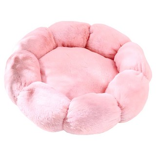 WangLife 旺生活 花朵柔軟寵物圓窩, 1個, 粉色