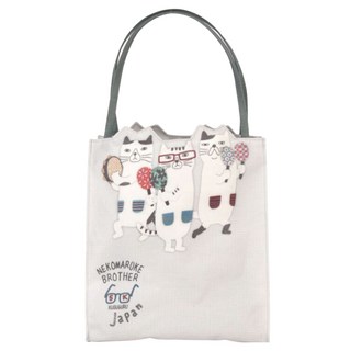 kUSUgURU JAPAN 日本眼鏡貓 狂歡high咖眼鏡貓 雜誌包/手提包, 灰色