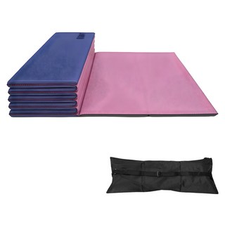 QMAT 環保POE摺疊瑜珈墊 附尼龍拉鍊袋, 優雅深紫, 1個