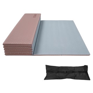 QMAT 環保POE摺疊瑜珈墊 附尼龍拉鍊袋, 香檳葡萄, 1個