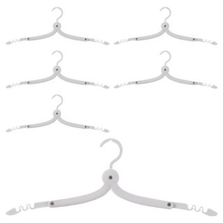 FaSoLa 多用途旅行便攜式可折疊伸縮衣架 3入組, 白色, 2組