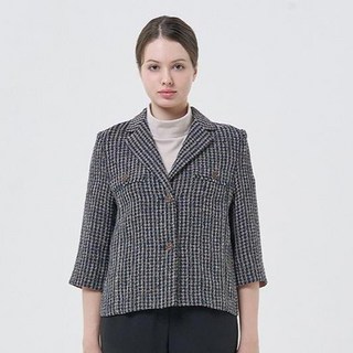 Olivia Hassler 女款粗花呢簡約西裝外套 OHCFJK101