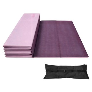 QMAT 環保POE摺疊瑜珈墊 附尼龍拉鍊袋, 紫羅蘭, 1個