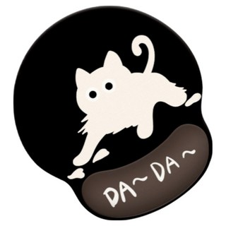 다온 튼튼한 편리한 손목받침 마우스패드 225 x 250 x 20 mm, 화이트 고양이, 1개