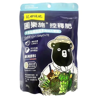 Nature Touch 花田綠地 圃樂施控釋肥 多年生植物及多肉仙人掌型, 1個, 300g