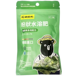 Nature Touch 花田綠地 粉狀水溶肥 觀葉與多肉配方, 1個, 100g