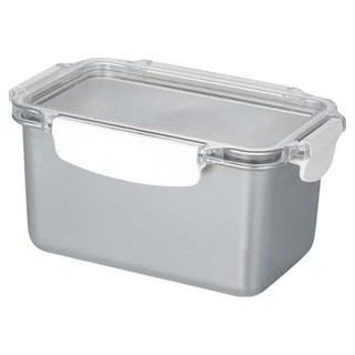 MASIONS 美心 DELUXE 可微波 KAKO卡扣頂級不鏽鋼密封防漏保鮮盒 2100ml, 1個, 容器 + 蓋子